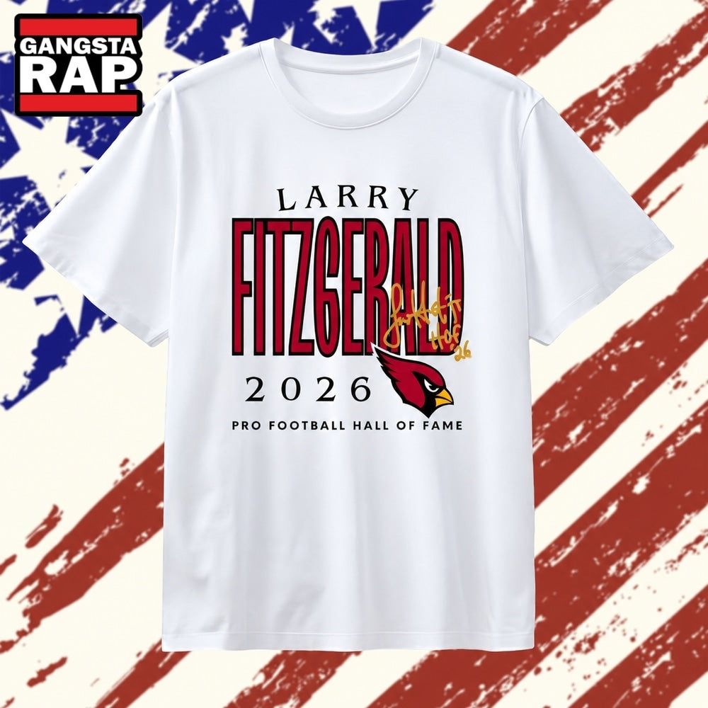 Larry Fitzgerald Cardinals Class of 2026 T Shirt , Vintage Trending Shirt