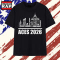 Las Vegas Aces 2026 Typography Skyline Fan T Shirt