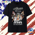 Las Vegas Aces In My Veins Jesus In My Heart Signatures WNBA T Shirt