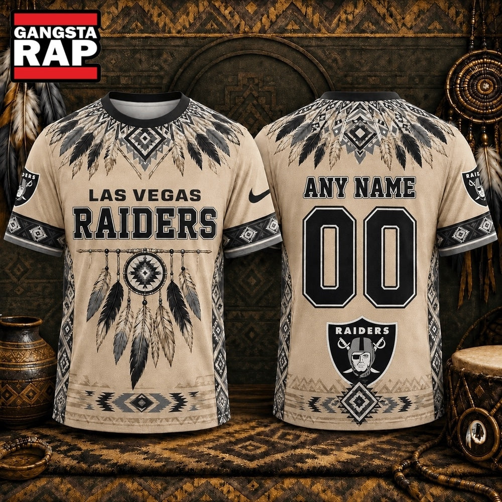 Las Vegas Raiders 2026 NFL Native American Heritage 3D Shirt, Football New Design Shirt