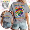 Las Vegas Raiders 2026 NFL Pride Month Football Bow Unisex 3D Shirt