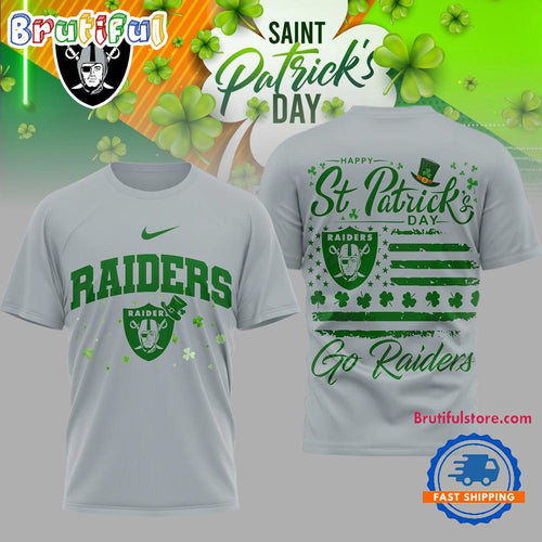Las Vegas Raiders 2026 NFL St. Patricks Day Special New 3D Shirt