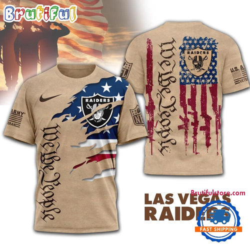 Las Vegas Raiders 2026 NFL Veteran We The People 3D Shirt