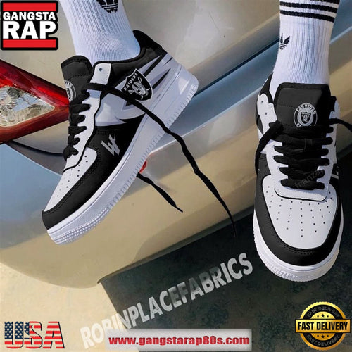 Las Vegas Raiders Air Force 1 Running Sneakers Shoes