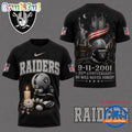 Las Vegas Raiders NFL 9 11 25th Anniversary Never Forget Memorial 3D T Shirt