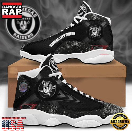 NFL Las Vegas Raiders New Design Air Jordan 13 Running Sneakers Shoes For Fans