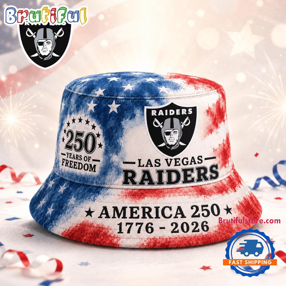Las Vegas Raiders NFL Ameica 250 Years Of Freedom Bucket Hat