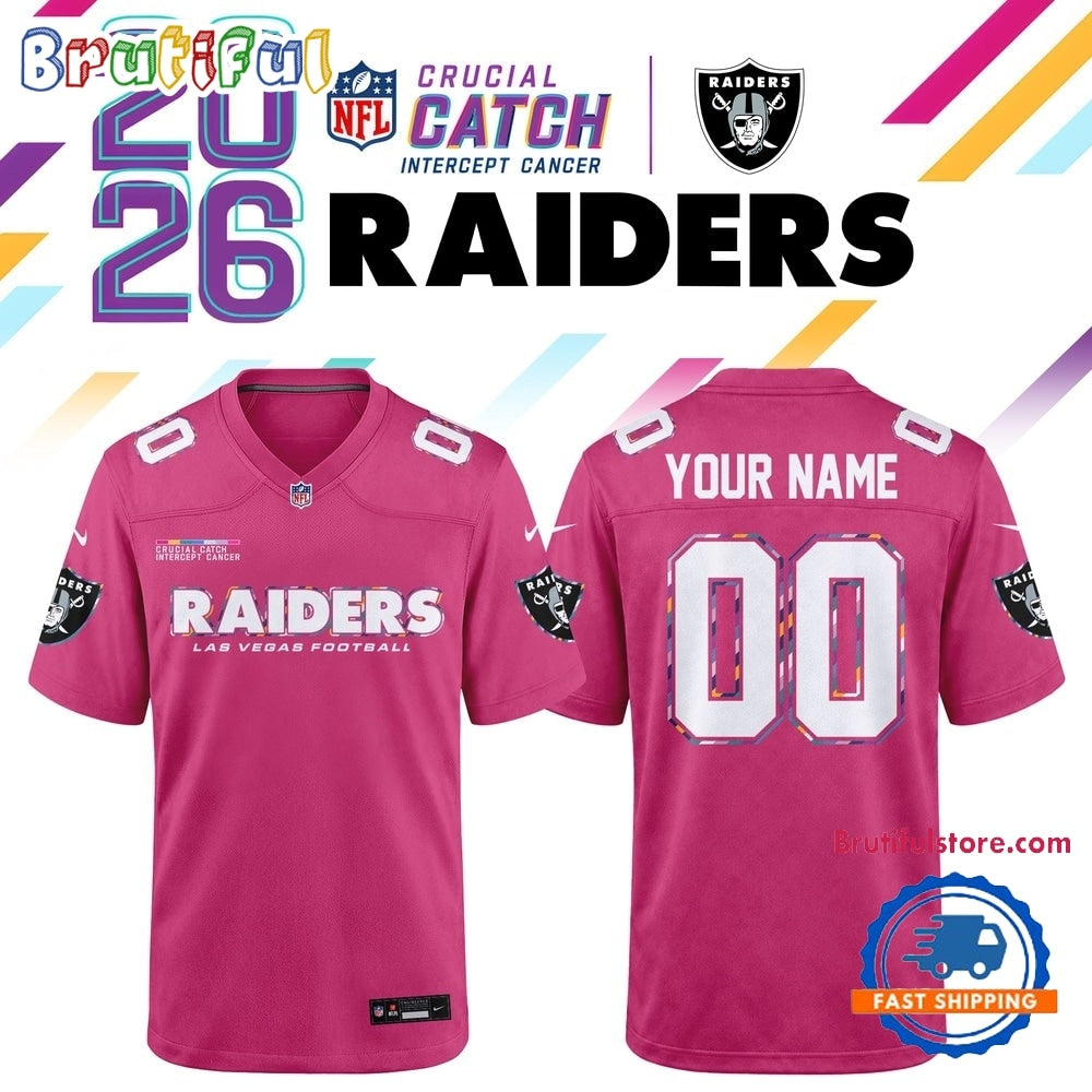 Las Vegas Raiders NFL Crucial Catch 2026 Pink Limited Edition Football Jersey