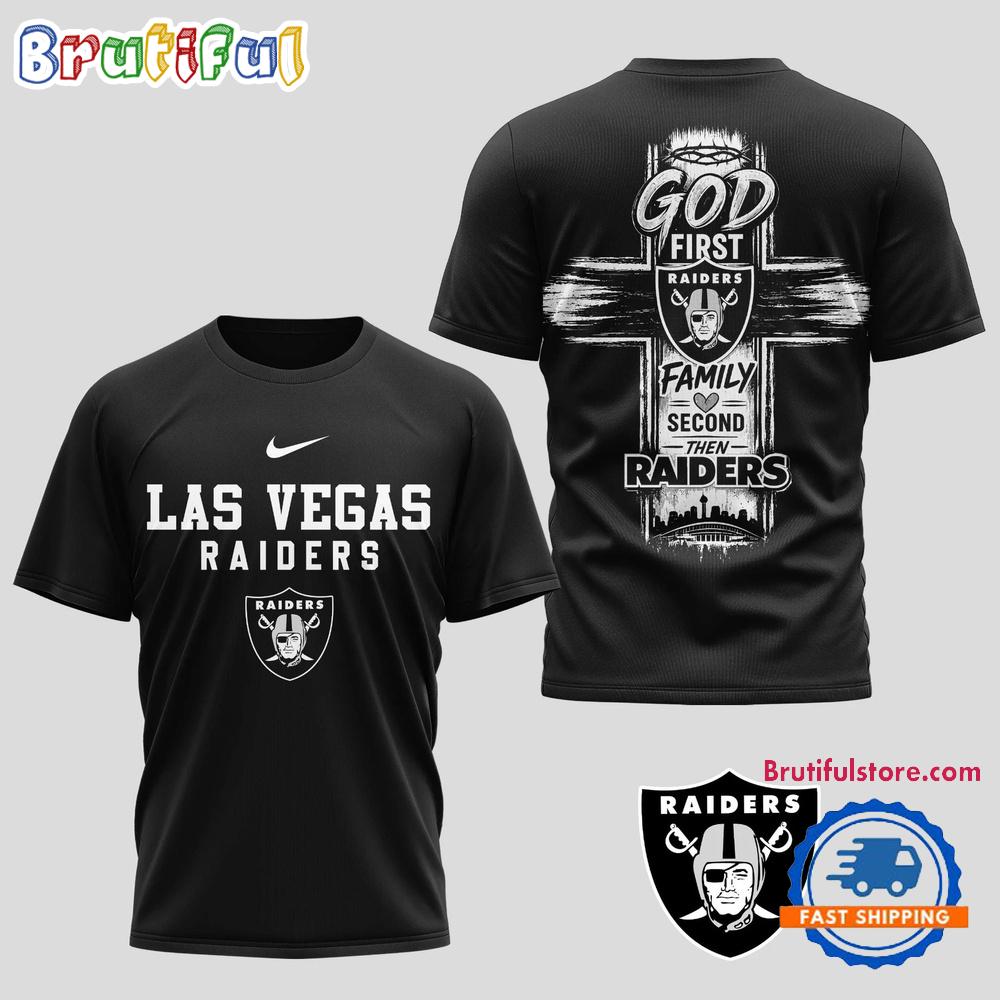 Las Vegas Raiders NFL Faith Family Team Pride 3D T Shirt