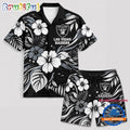 Las Vegas Raiders NFL Floral Summer Hawaiian Set