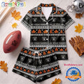 Las Vegas Raiders NFL Harvest Huddle Short Sleeve Pajamas Set
