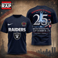 Las Vegas Raiders NFL Honoring 25 Years Remembering September 11 T Shirt, Football New Design Shirt