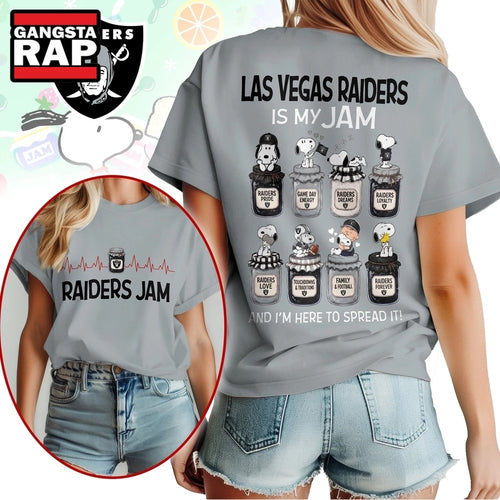 Las Vegas Raiders NFL Jam Snoopy Peanuts Football Fan 3D Shirt, Football New Design Shirt