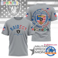 Las Vegas Raiders NFL Military Appreciation Month New Design 3D Shirt