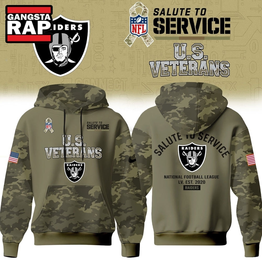 Las Vegas Raiders NFL US Veterans Salute To Service 2026 Hoodie Shirt, Football New Design Shirt