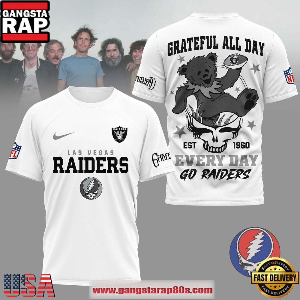 Las Vegas Raiders NFL x Grateful Dead All Day Vintage T-Shirt