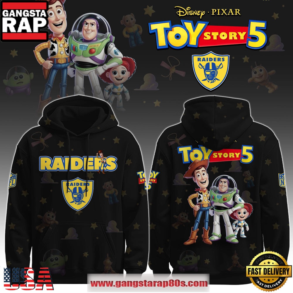 Las Vegas Raiders NFL x Toy Story 5 Limited Edition Hoodie Shirt