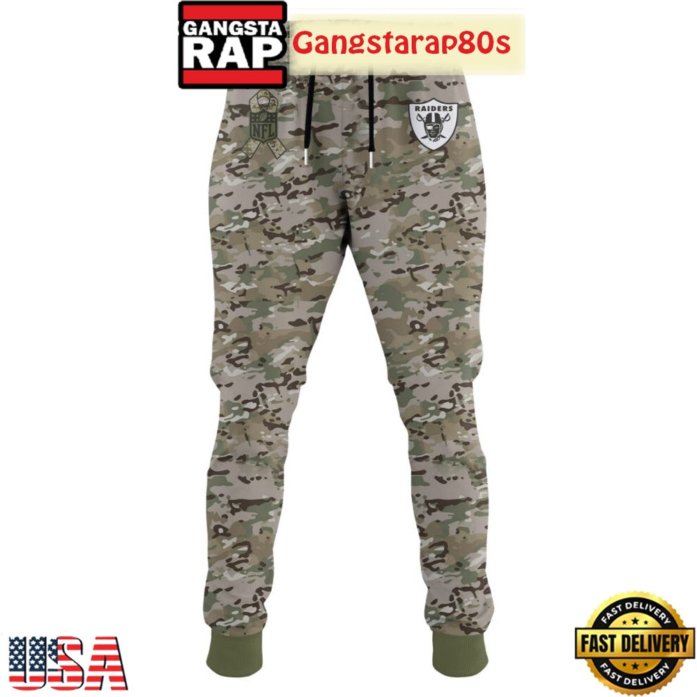 Las Vegas Raiders NFL x US Army Veteran 250th Birthday 2025 Camo Custom Hoodies Joggers Set
