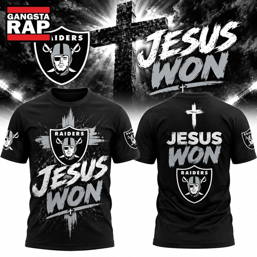 Las Vegas Raiders x Jesus Won 2026 Special New T Shirt