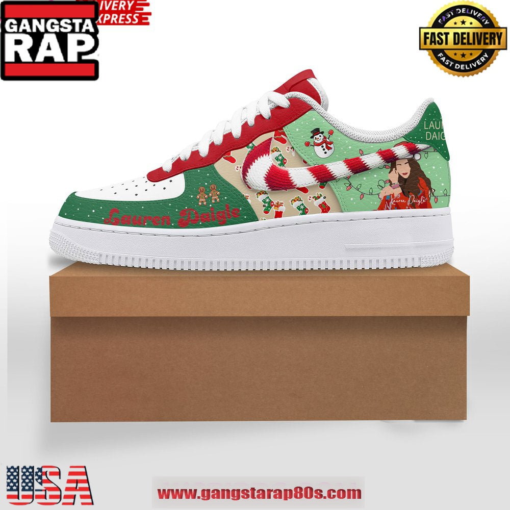 Lauren Daigle Merry Christmas Air Force 1 Running Sneakers Shoes