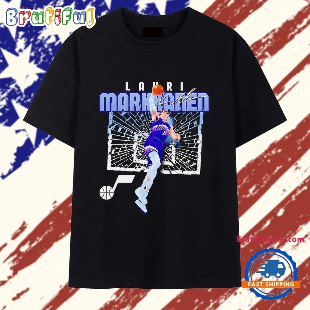 Lauri Markkanen Utah Jazz 23 signature NBA T Shirt