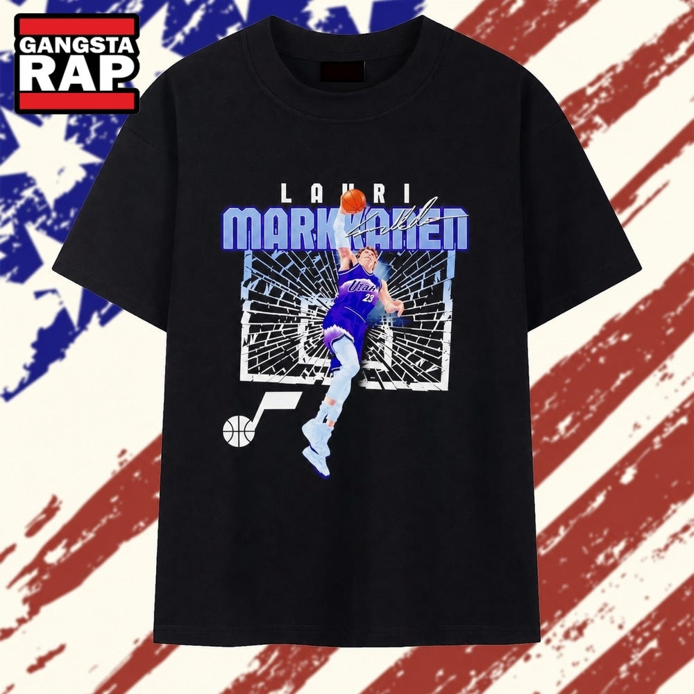 Lauri Markkanen Utah Jazz 23 signature NBA T Shirt