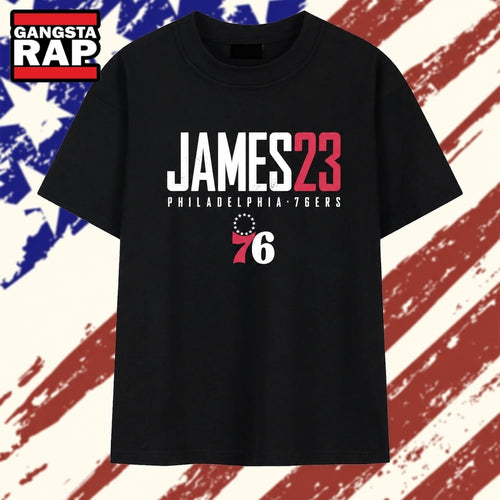 LeBron James 23 Philadelphia 76ers Distressed NBA T Shirt , Vintage Trending Shirt