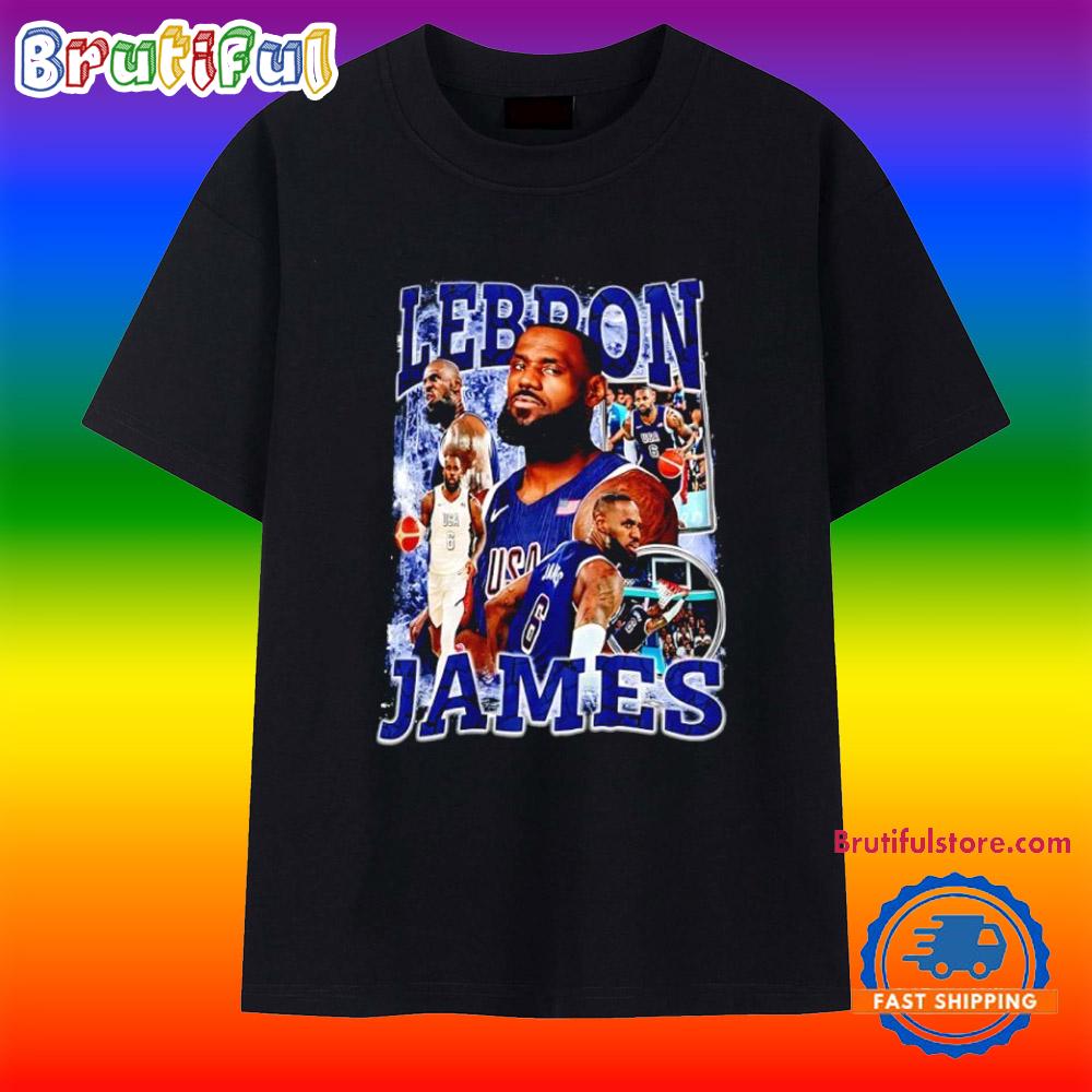 LeBron James #6 USA Graphic T Shirt