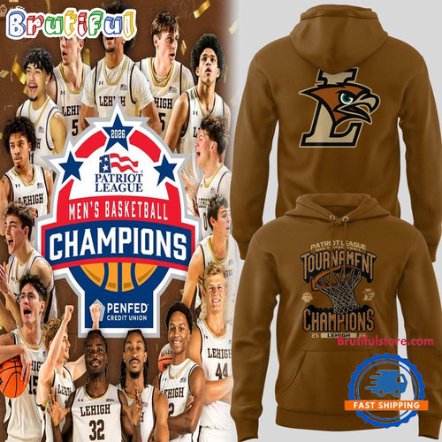 Lehigh Mountain Hawks Men’s Basketball 2026 Patriot League Champions All Over Print Hoodie T-Shirt