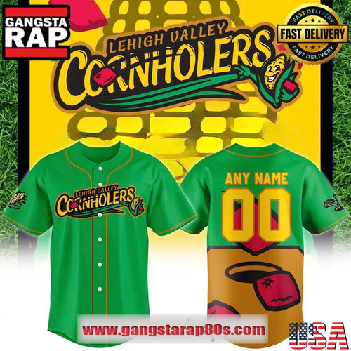 Lehigh Valley IronPigs Cornholers Custom Baseball Jersey