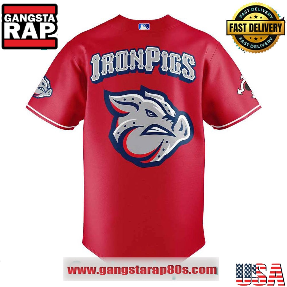 Lehigh Valley IronPigs Eastonthemed Special Baseball Jersey Shirt