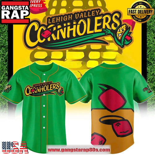 Lehigh Valley IronPigs Valley Cornholers Special Baseball Jersey Shirt