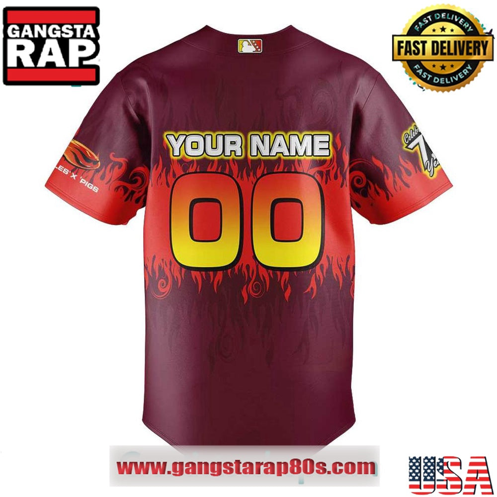 Lehigh Valley IronPigs x Hot Tamales Custom Baseball Jersey