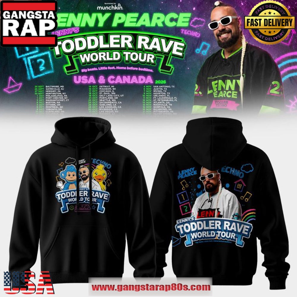 Lenny Pearce Toddler Rave World Tour 2026 Music Tour Hoodie
