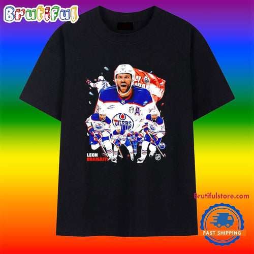 Leon Draisaitl Edmonton Oilers Player Collage T Shirt