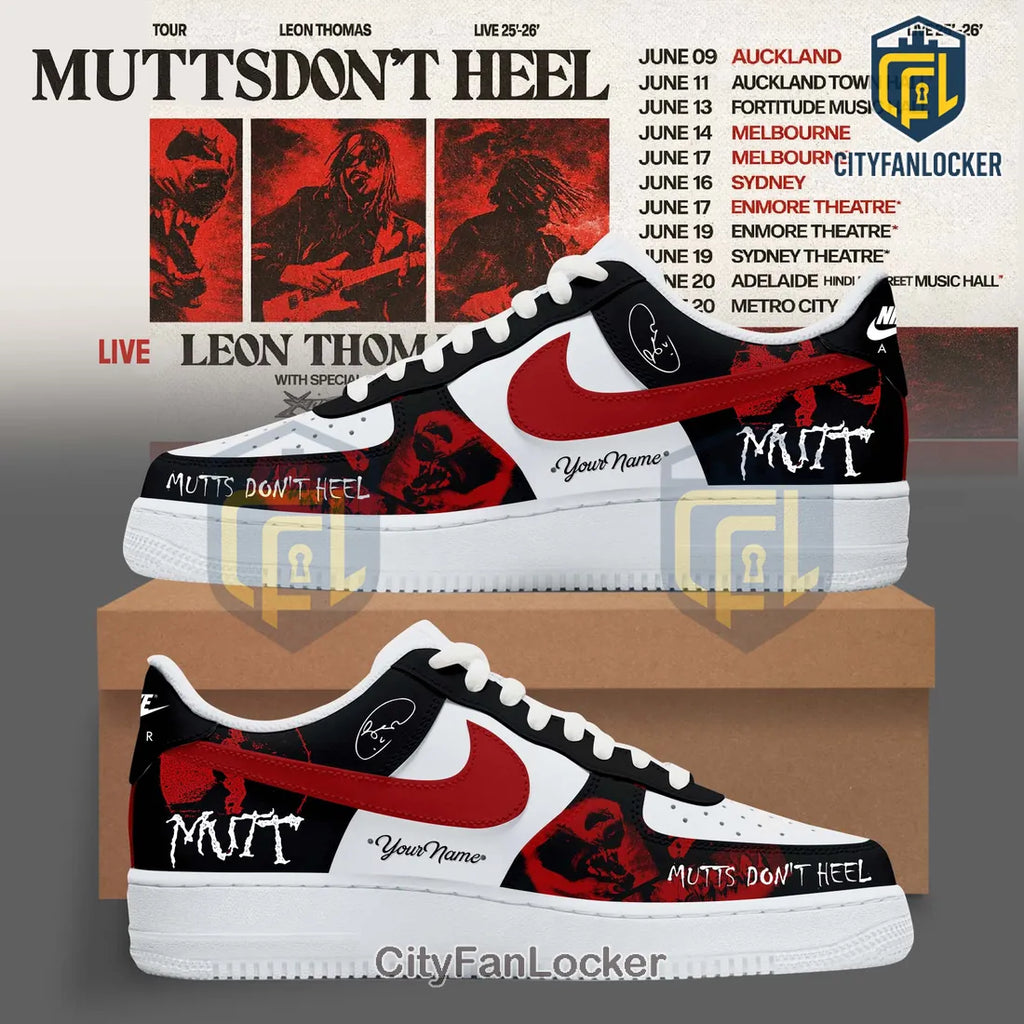 Leon Thomas Mutts Don’t Heel Tour Custom Air Force 1 Sneakers