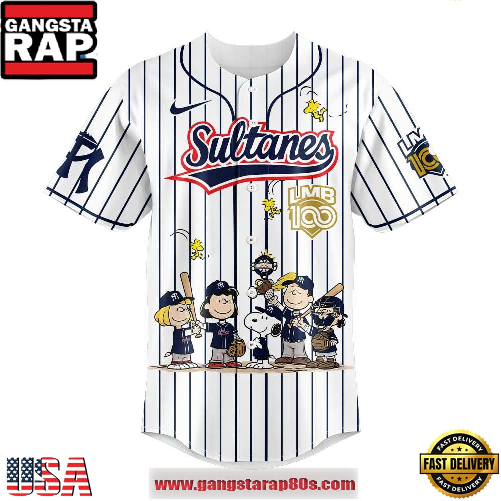 Leones de Yucat?n x Peanuts LMB 100th Anniversary Limited Edition Baseball Jersey Shirt