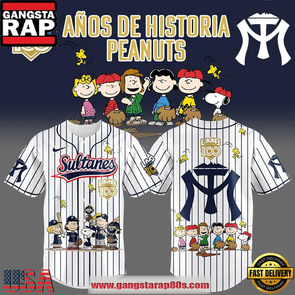 Leones de Yucat?n x Peanuts LMB 100th Anniversary Limited Edition Baseball Jersey Shirt