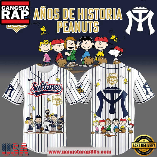 Leones de Yucat?n x Peanuts LMB 100th Anniversary Limited Edition Baseball Jersey Shirt