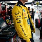 Lewis Hamilton Scuderia Ferrari Yellow Baseball Jacket 2026