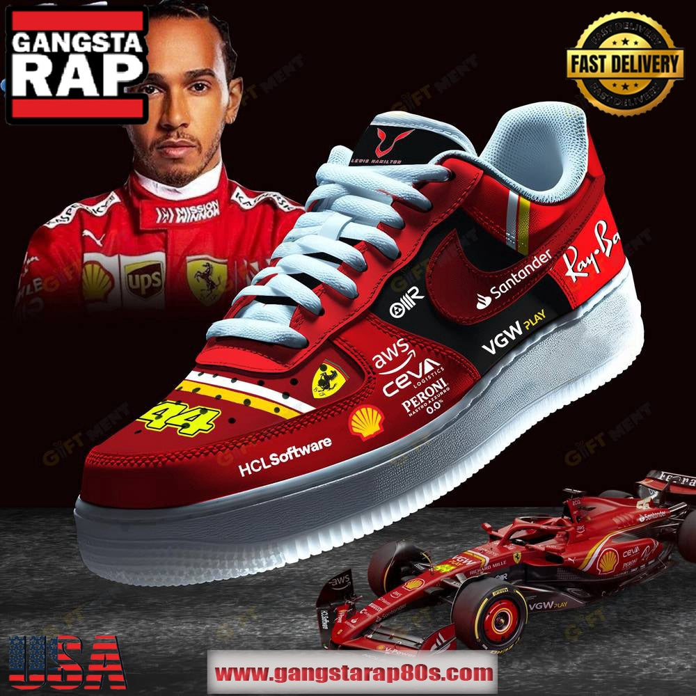 Lewis Hamilton x Ferrari Limited Edition Air Force 1 Running Sneakers Shoes
