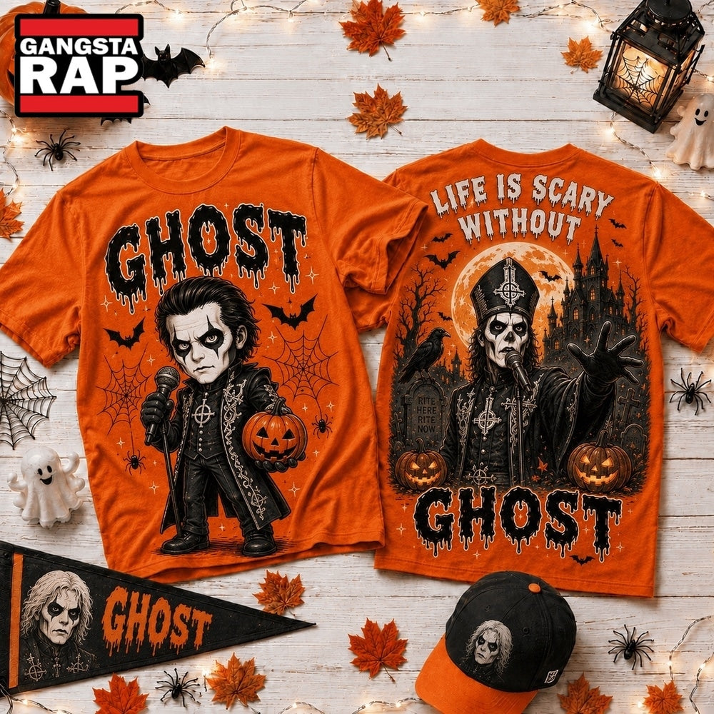 Life Is Scary Without Ghost Band Halloween 2026 3D Shirt , Music Trending 3D Shirt