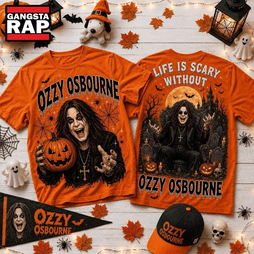 Life Is Scary Without Ozzy Osbourne Halloween 2026 3D Shirt , Music Trending 3D Shirt