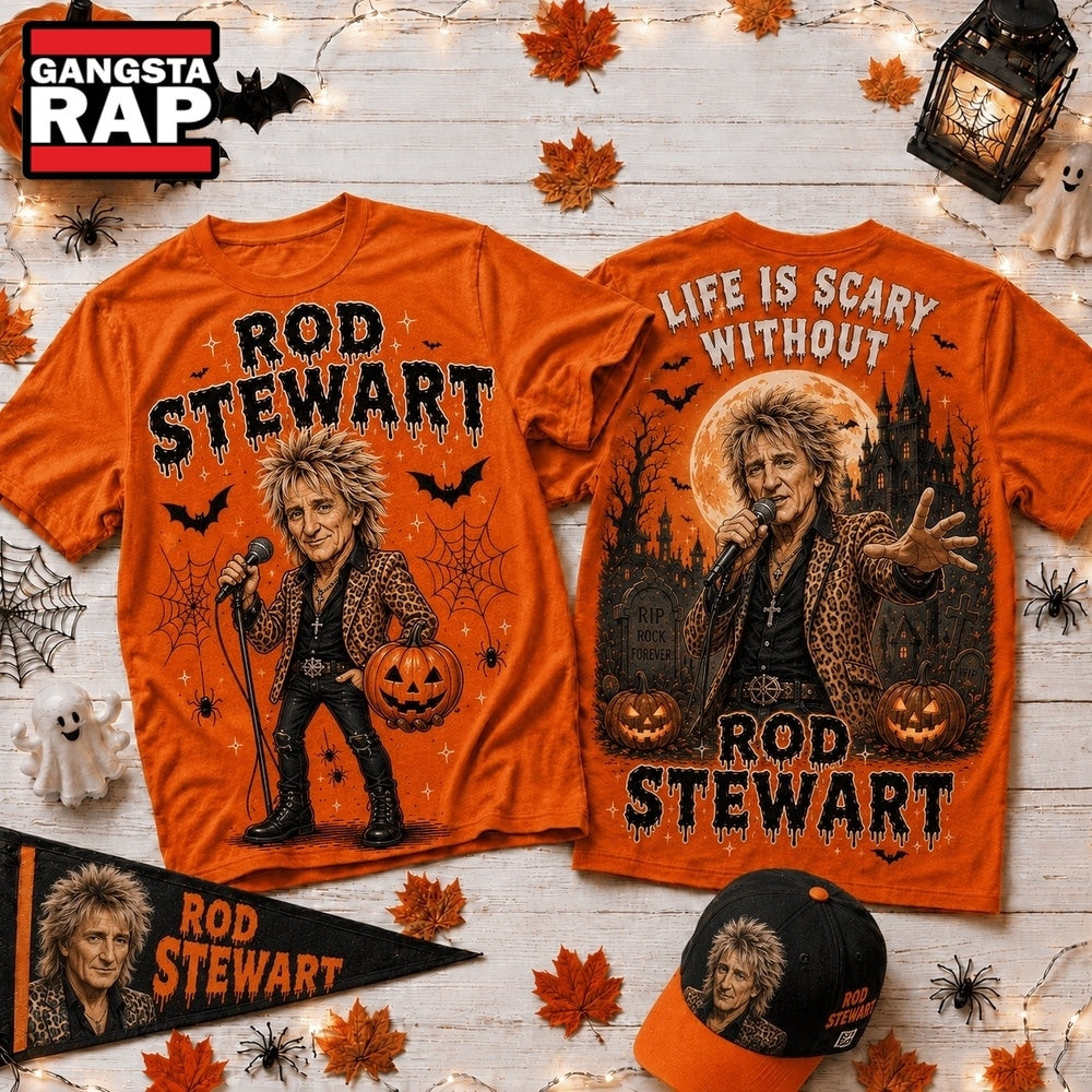 Life Is Scary Without Rod Stewart Halloween T Shirt , Music Trend Shirt