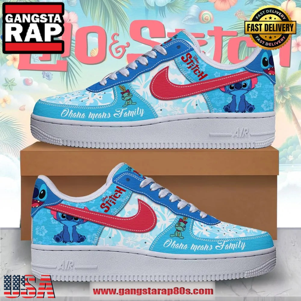 Lilo And Stitch Family Limited Edition Air Force 1 Running Sneakers Shoes