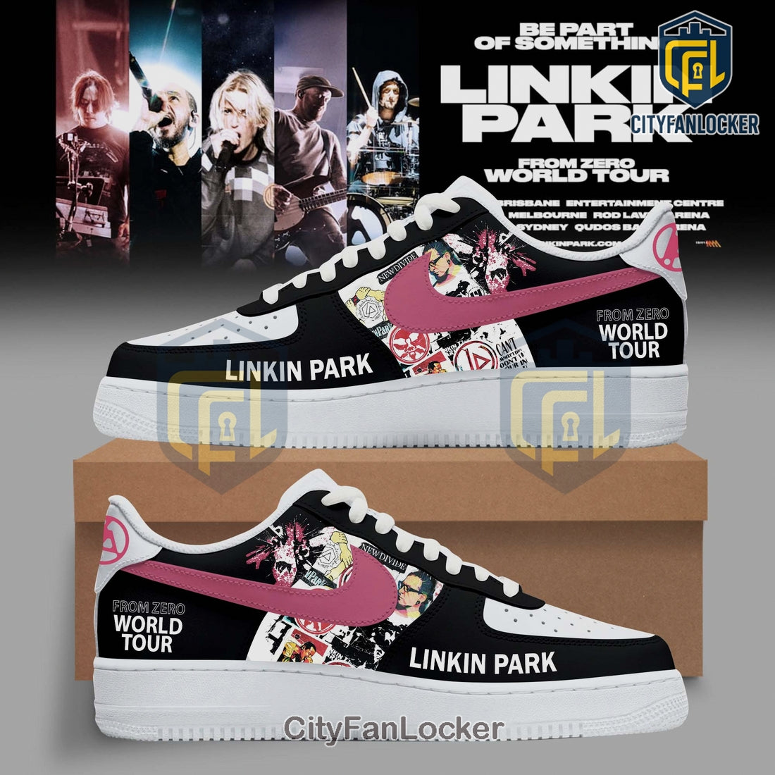 Linkin Park From Zero World Tour Custom Air Force 1 Sneakers