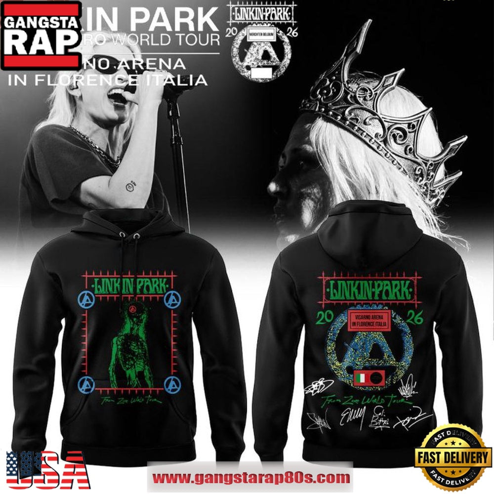 Linkin Park From Zero World Tour Florence Italia 2026 Hoodie
