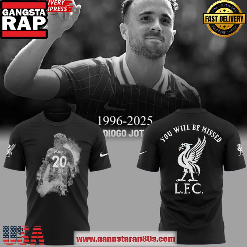 Liverpool FC Diogo Jota Tribute ‘You Will Be Missed’ 3D T-Shirt