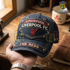Liverpool FC Vintage Denim Embroidered Baseball Cap