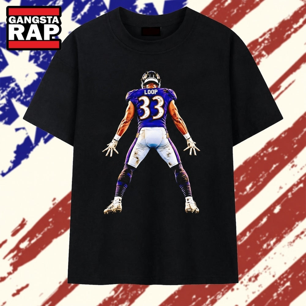 Loop 33 Baltimore Ravens Football Player T Shirt